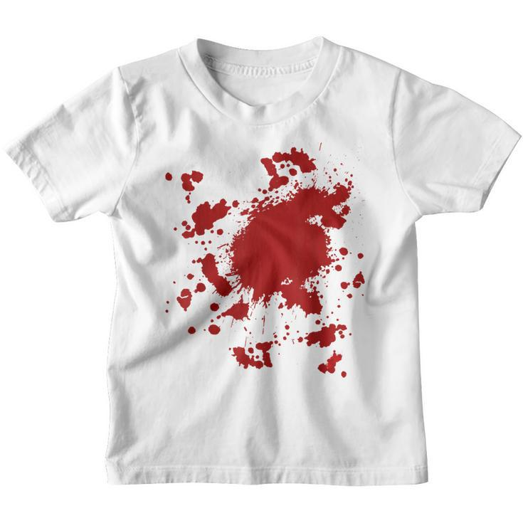 Blood Splatter Costume Gag Fancy Dress Scary Halloween  Youth T-shirt