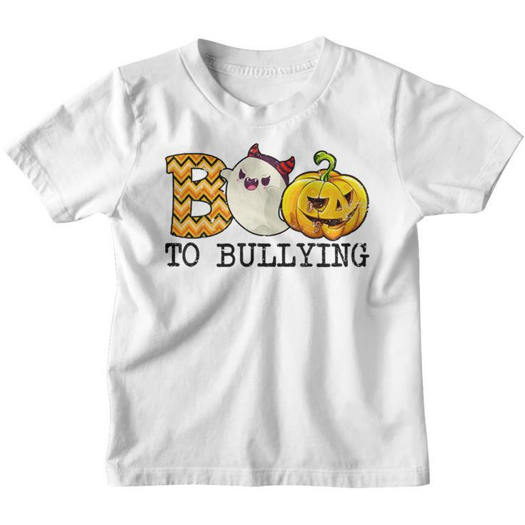 Boo Anti Bullying Funny Halloween Orange Unity Day Boy Girls  Youth T-shirt