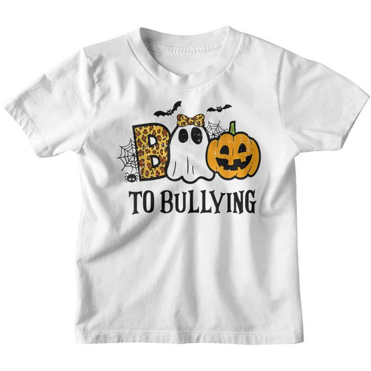 Boo To Bullying Halloween Orange Anti Bully Unity Day Kids  Youth T-shirt