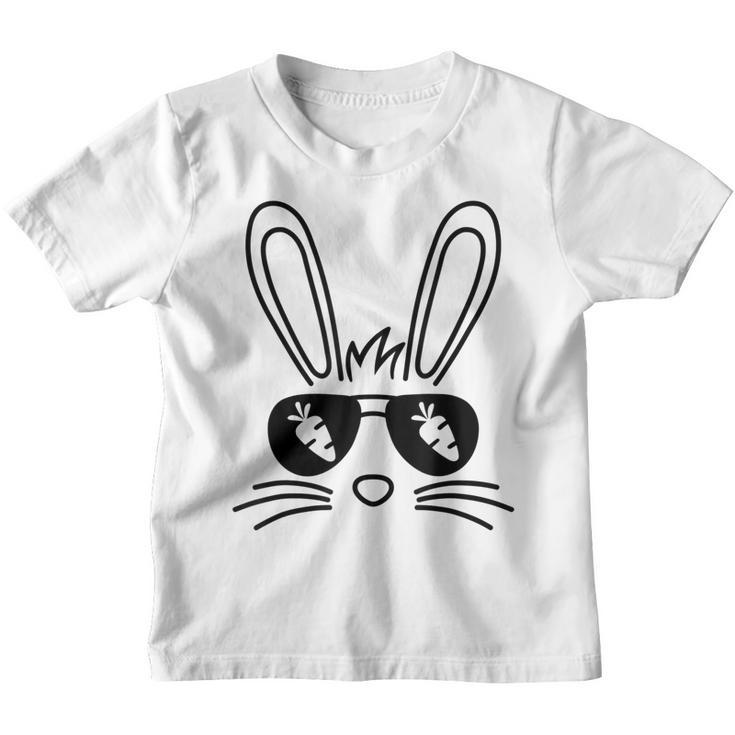 Bunny Face Easter Day Sunglasses Carrot For Boys Girls Kids  Youth T-shirt