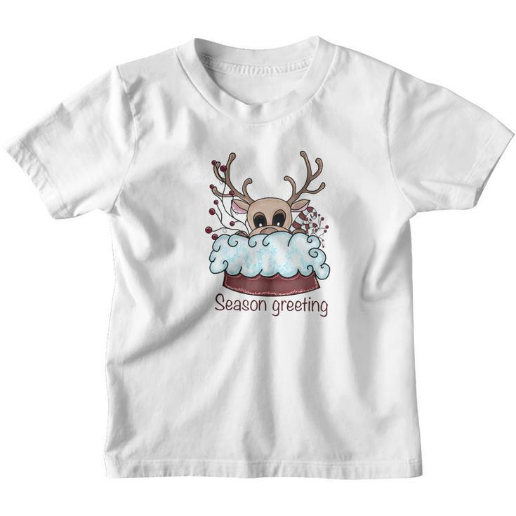 Christmas Cute Reindeer Season Greeting Youth T-shirt
