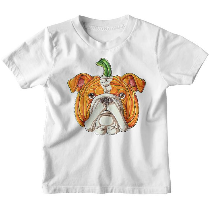 English Bulldog Pumpkin Youth T-shirt