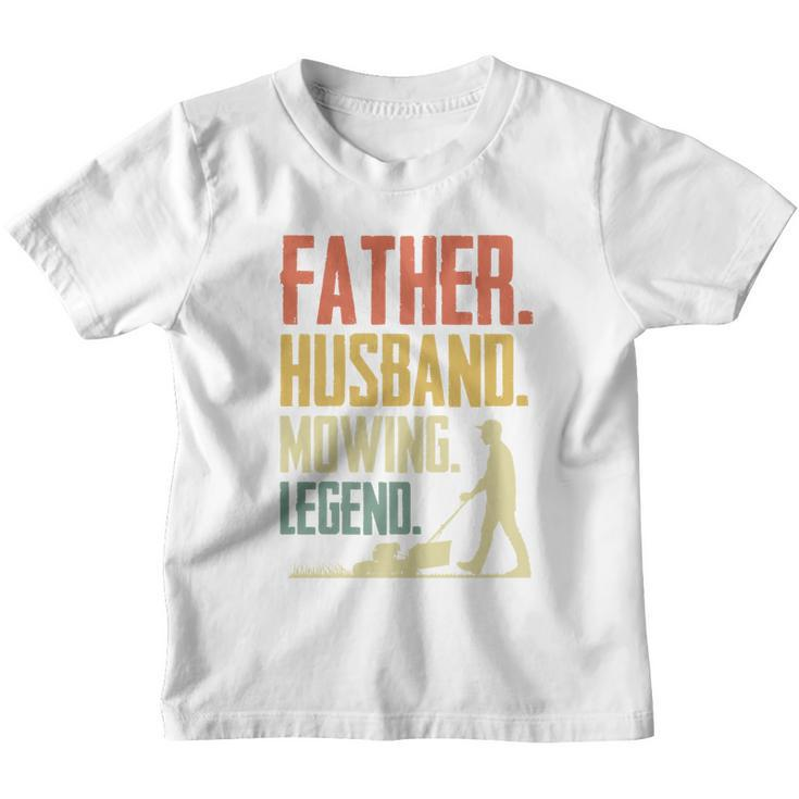 Father Husband Mowing Legend Gardener Funny Father Gardening Gift Youth T-shirt