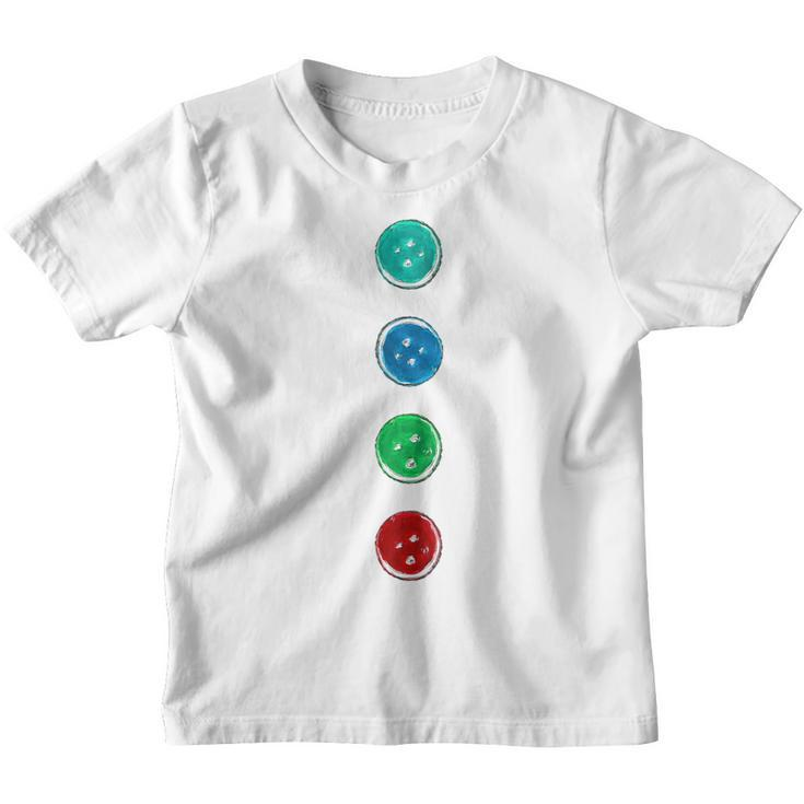 Four Groovy Buttons Blue Cat Funny Halloween Custom Kid  Youth T-shirt