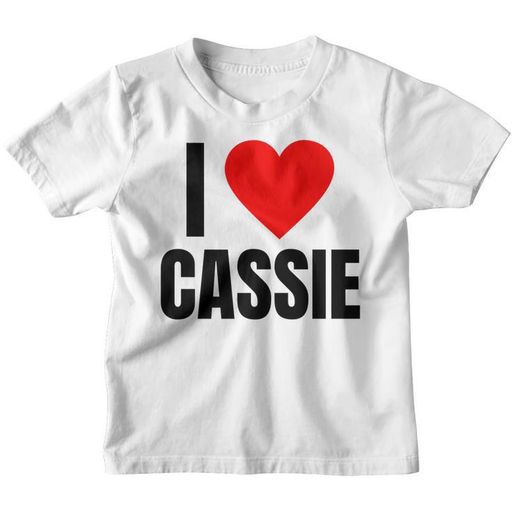 I Love Cassie Name Personalized Women Heart Bff Friend Girls   Youth T-shirt