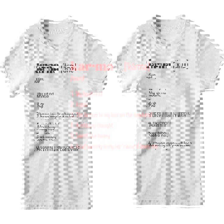 Karma Definition Inspired Karma Is My Boyfriend Karma Cat Youth T-shirt