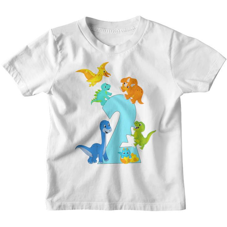 Kids 2 Years Old Dinosaur Toys Dino Slogan 2Nd Birthday Boy  Youth T-shirt