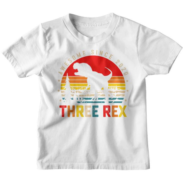 Kids 3 Years Old Gifts Three Rex 3Rd Birthday Boy Third Dinosaur  Youth T-shirt