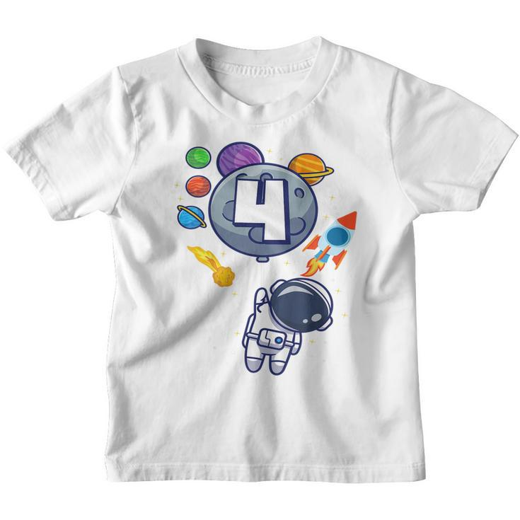 Kids 4Th Birthday Astronaut 4 Year Old Birthday Boy  Youth T-shirt