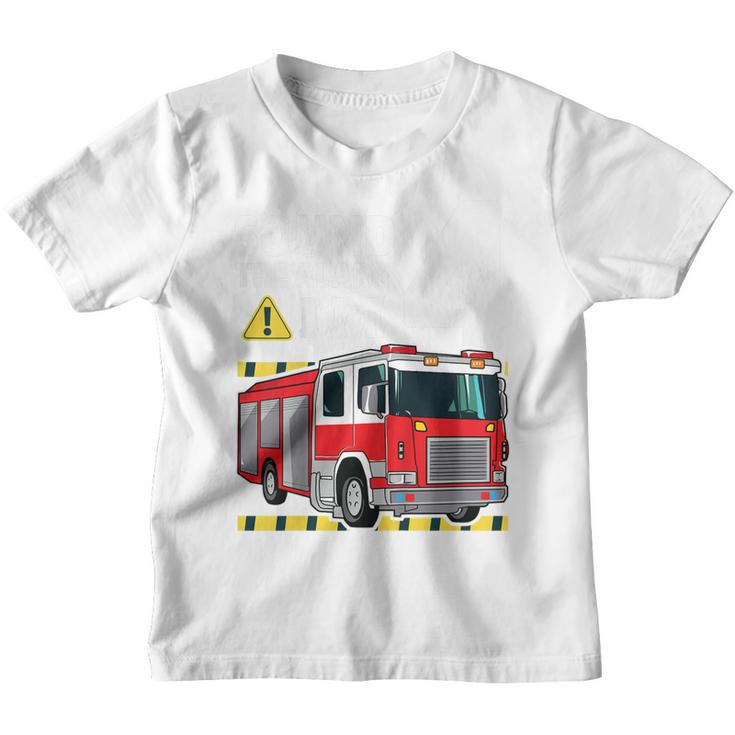 Kids 4Th Birthday Boy Fire Truck 4 Four Year Old Firefighter  Youth T-shirt