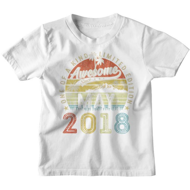 Kids 5 Year Old Awesome Since May 2018 5Th Birthday Youth T-shirt