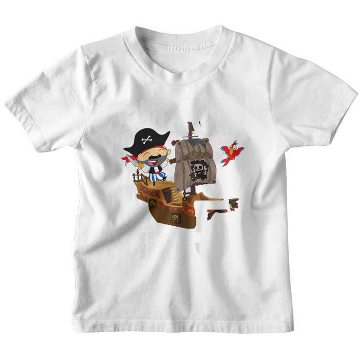 Kids 5 Year Old Pirate Birthday Shirt Arr 5Th Party Gift Youth T-shirt