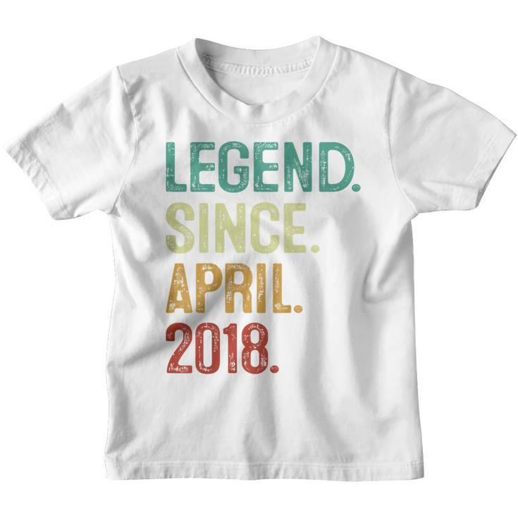 Kids 5 Years Old Legend Since April 2018 5Th Birthday Youth T-shirt