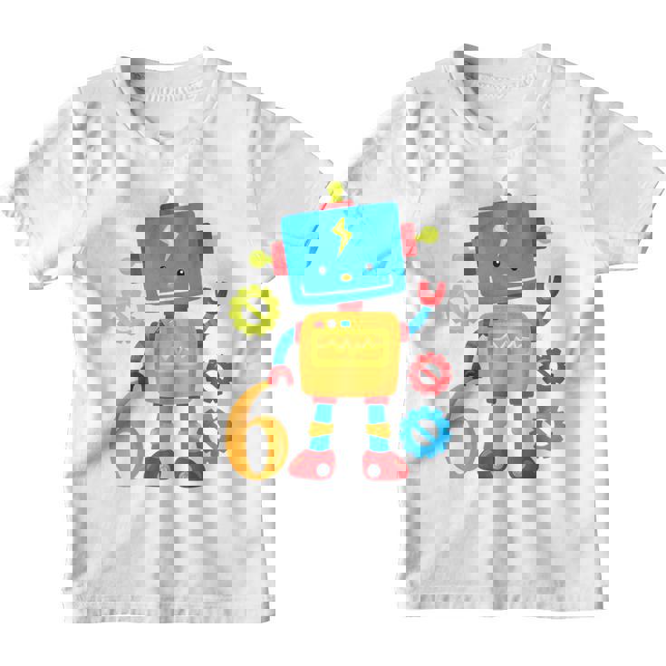 Kids 6th Birthday Robot Party Gift Six Years Old T-Shirt Kids 6th Birthday Robot Party Gift Six Years Old T-Shirt