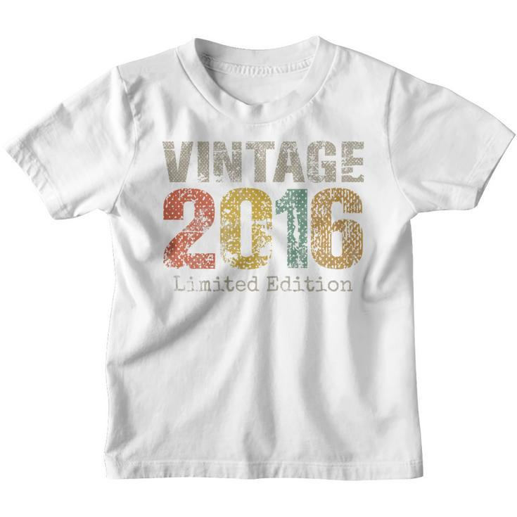 Kids 7 Year Old Gifts Vintage 2016 Limited Edition 7Th Birthday  Youth T-shirt