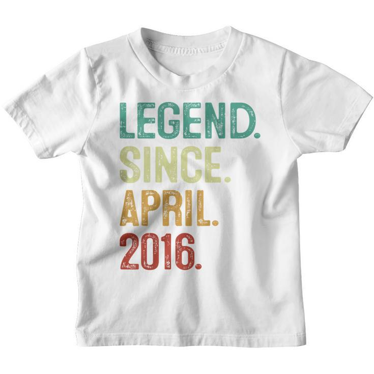 Kids 7 Years Old Legend Since April 2016 7Th Birthday  Youth T-shirt