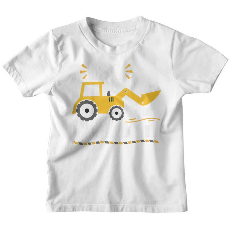 Kids Construction Excavator 4 Years Old 4Th Birthday Boy Toddler  Youth T-shirt