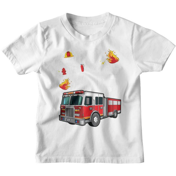 Kids Fire Truck 5Th Birthday Boy Firefighter 5 Year Old  Youth T-shirt