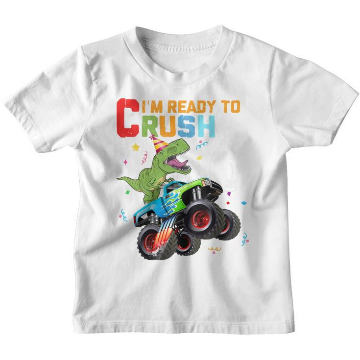 Kids Im Ready To Crush 6Th Birthday Dinosaur Monster Truck  Youth T-shirt