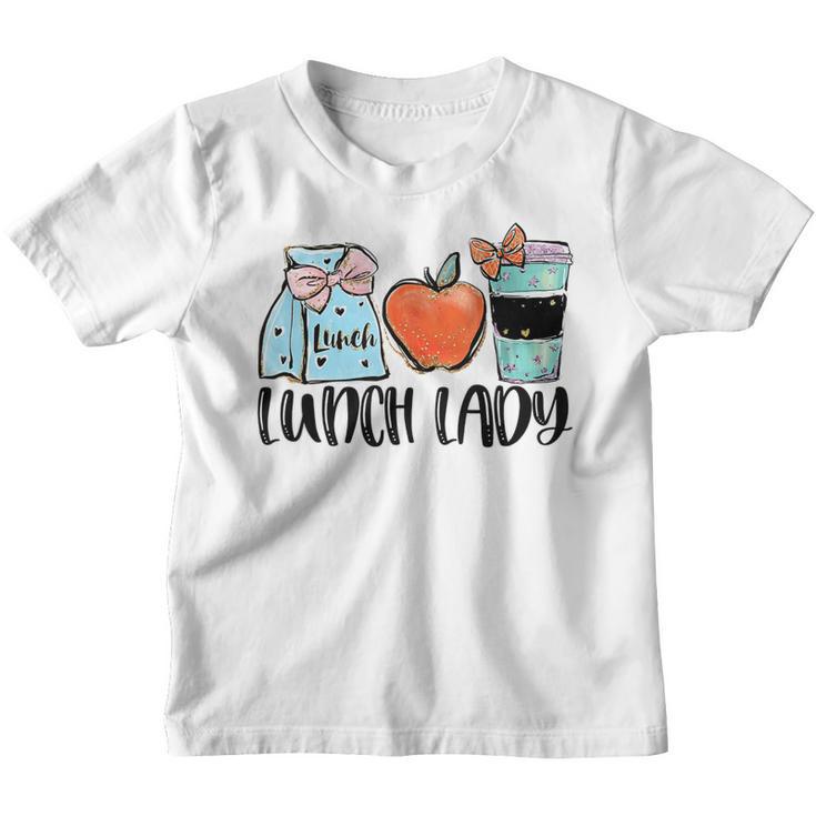 Love Lunch Lady - Apple Schoool Funny Back To School Youth T-shirt