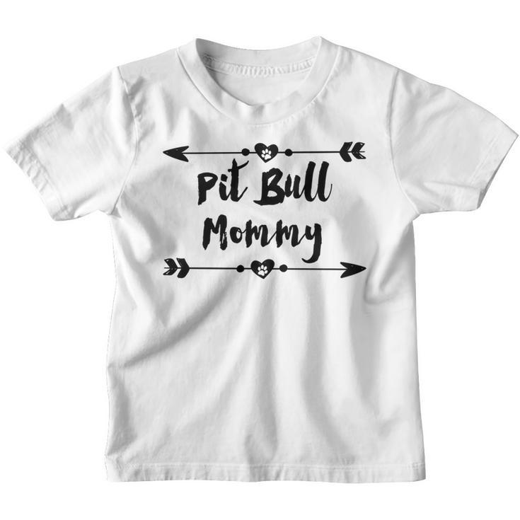 Pit Bull Mommy With Heart And Arrows Youth T-shirt