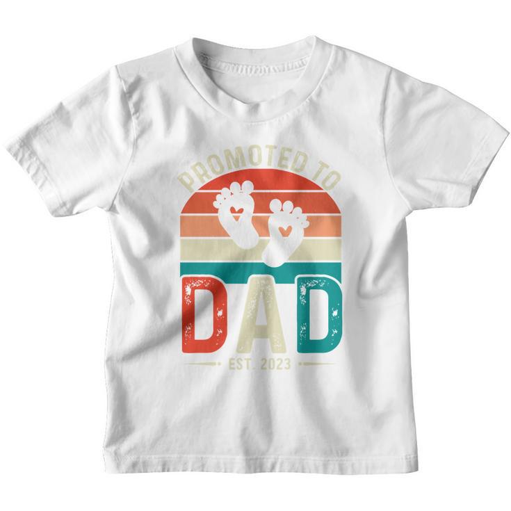 Promoted To Dad Gift For Dad Fathers Day Youth T-shirt