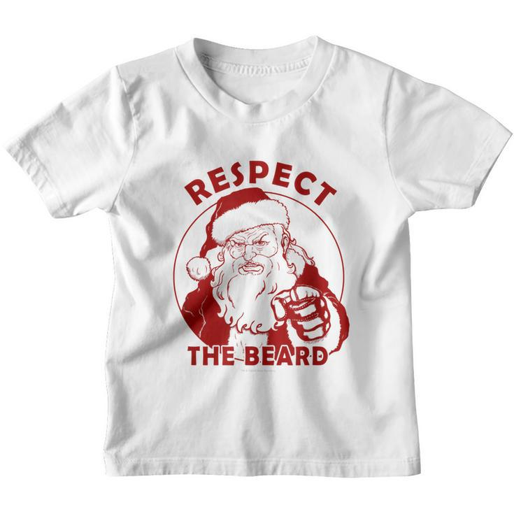Respect The Beard Santa Claus Funny Christmas Youth T-shirt