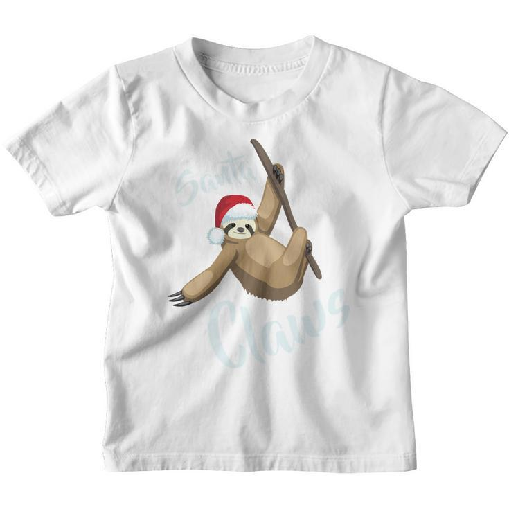Santa Claws Sloth Christmas Youth T-shirt