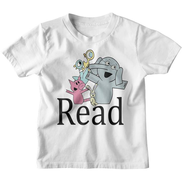 Teacher Library Read Book Club Piggie Elephant Pigeons Funny  V2 Youth T-shirt