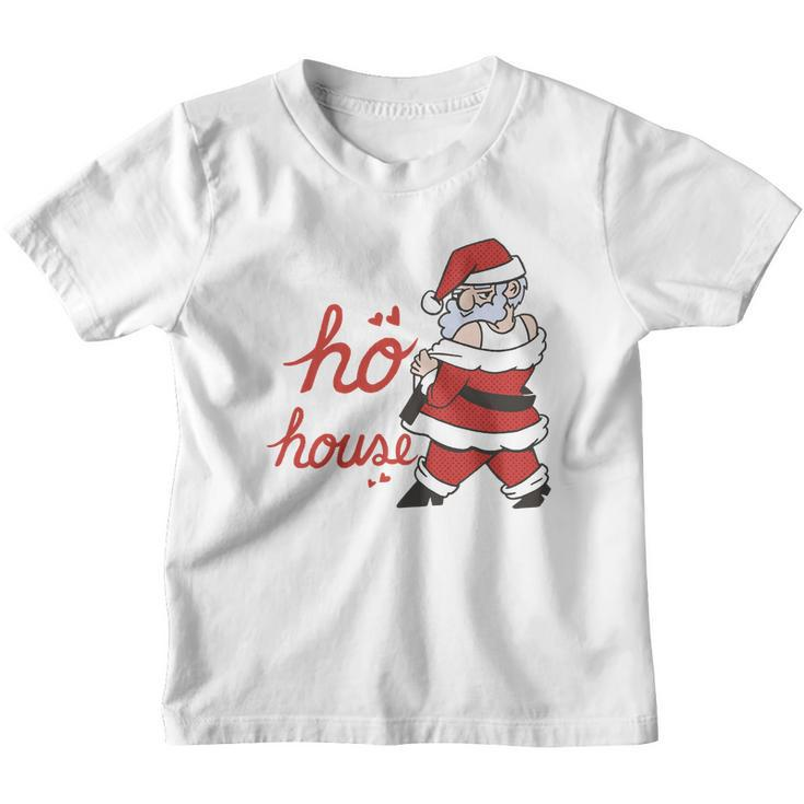 Theres A Ho In This House Funny Santa Youth T-shirt