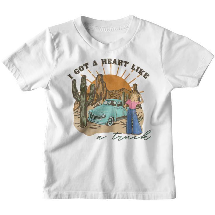 Vintage I Got A Heart Like A Truck Country Cowgirl Cowboy  Youth T-shirt