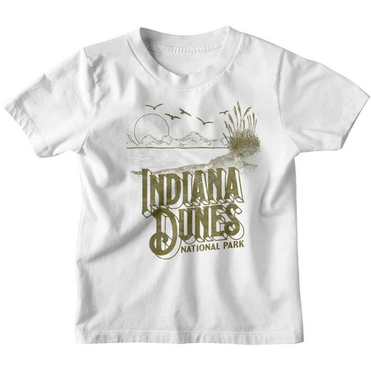 Vintage Indiana Dunes National Park Retro 80S Minimalist Youth T-shirt