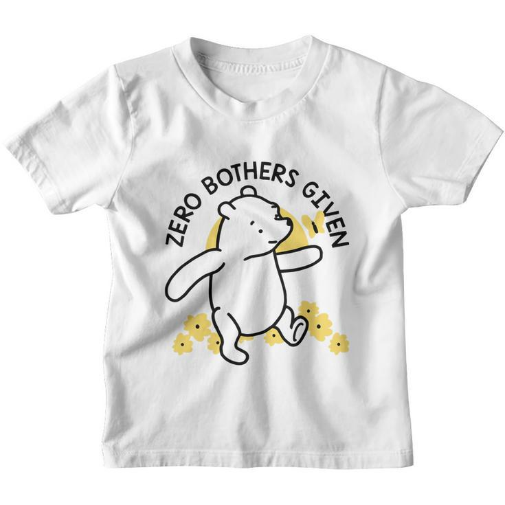Zero Bothers Given Funny Zero Bothers Given V2 Youth T-shirt