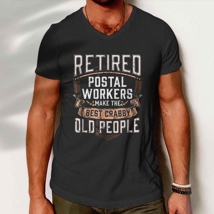 Retired Postal Worker Gifts Postal Worker Retirement Men V-Neck Tshirt