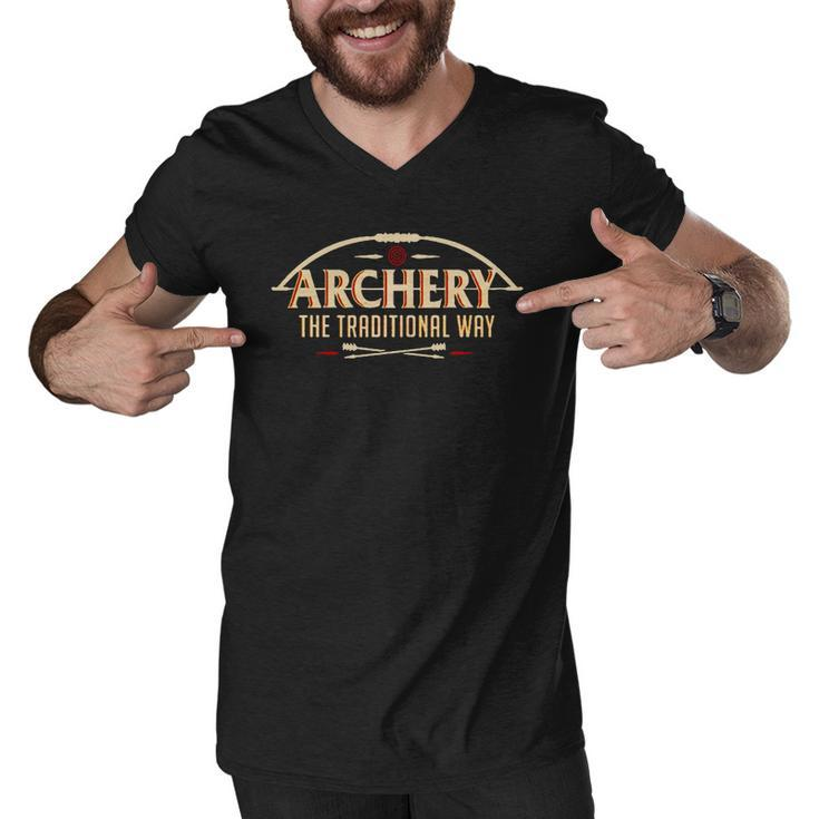 Archery Traditional Men V-Neck Tshirt