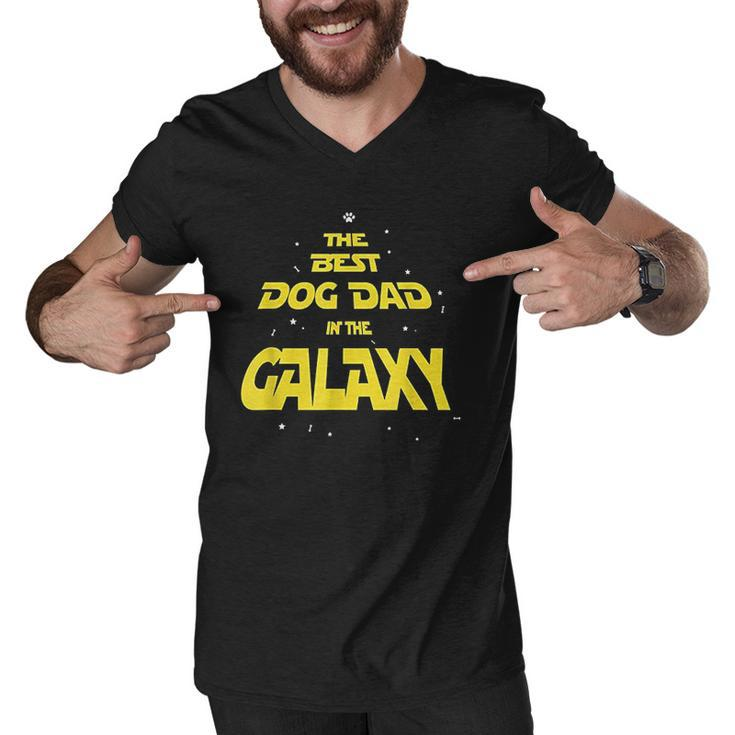 Dog Dad Best Dog Dad In The Galaxy Men V-Neck Tshirt