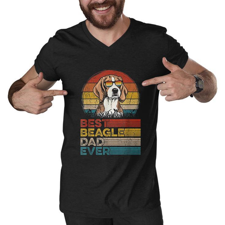 Dog Vintage Best Beagle Dad Ever Gifts Lover Men V-Neck Tshirt