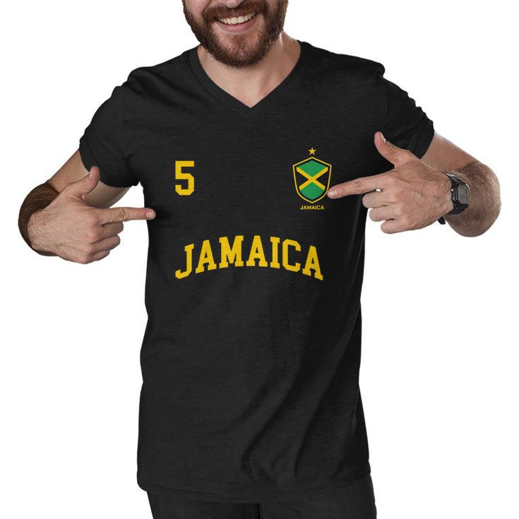 Jamaica Shirt Number 5 Soccer Team Sports Jamaican Flag Shirt Hoodie Tank Top Men V-Neck Tshirt