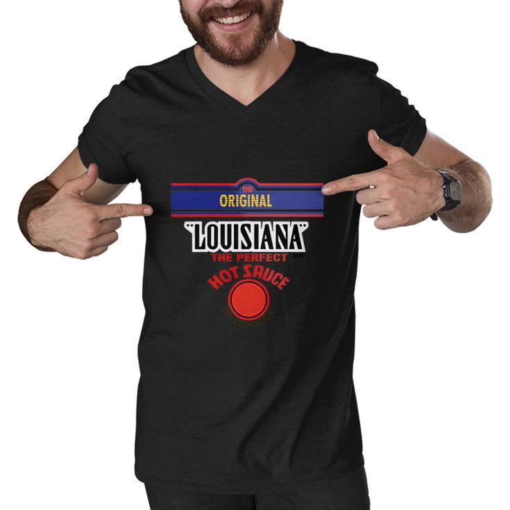 Louisiana Hot Sauce Men V-Neck Tshirt