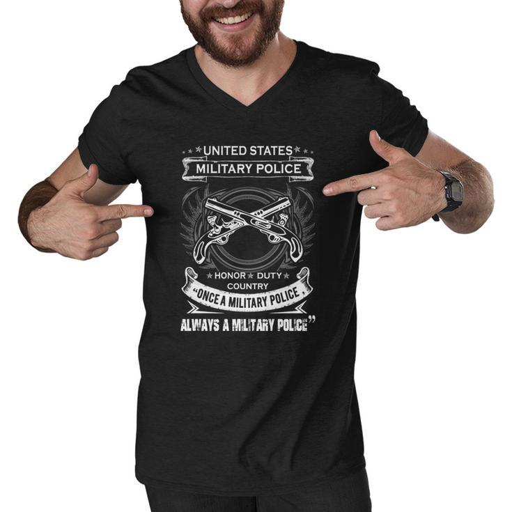 Military Police Always A Military Police Men V-Neck Tshirt