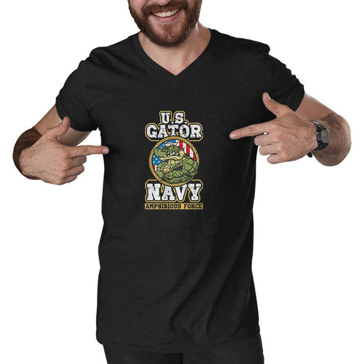 Us Gator Navy Amphibious Force Men V-Neck Tshirt