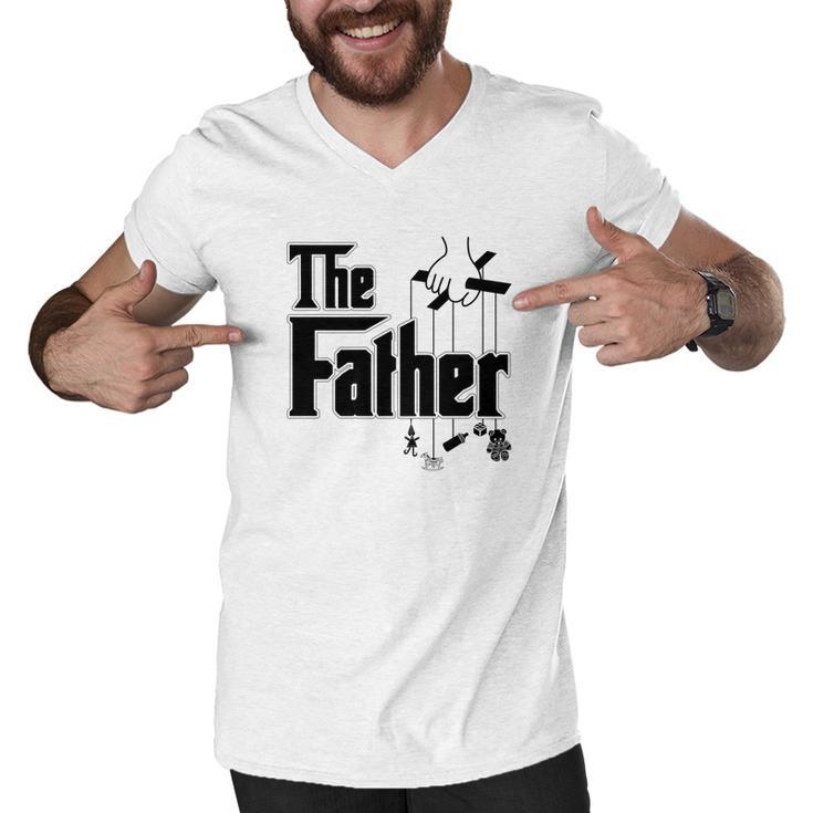 Mens The Father New Daddy Expecting Baby Gift Men V-Neck Tshirt