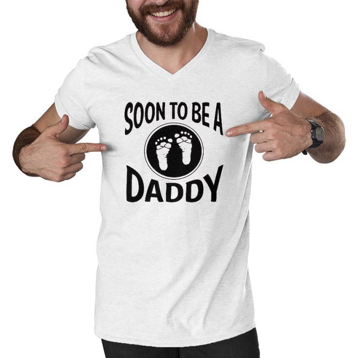 Soon To Be A Daddy New Father Men V-Neck Tshirt