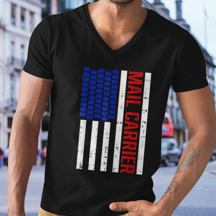 Proud Patriotic Postal Worker American Flag Us Postal Worker V2 Men V-Neck Tshirt