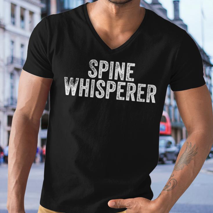 Spine Whisperer Gift For Chiropractor Students Chiropractic  V3 Men V-Neck Tshirt
