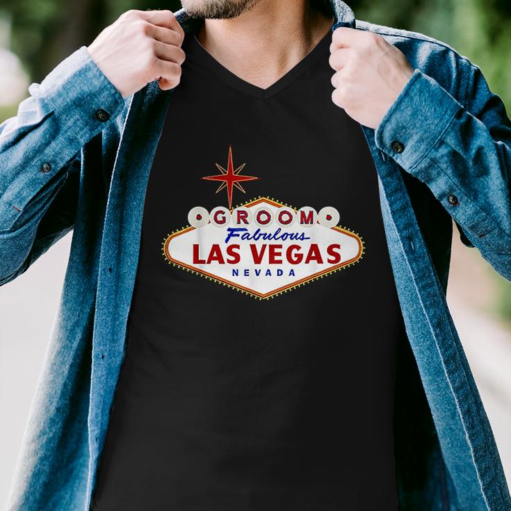 Fabulous Nevada Groom Classic Sign Souvenir Men V-Neck Tshirt