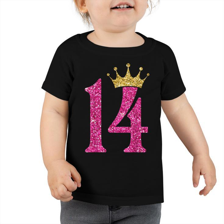 14 Year Old Gifts 14Th Birthday Girl Golden Crown Party  Toddler Tshirt