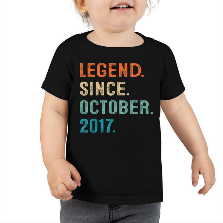 5 Years Old Gifts 5Th Birthday Boy Legend Since October 2017  V2 Toddler Tshirt