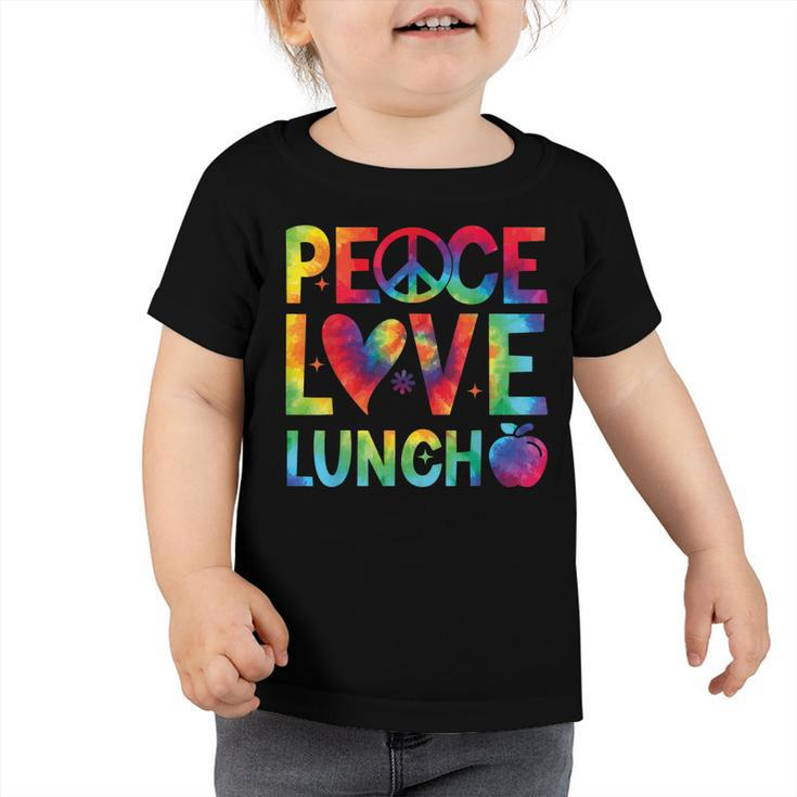 Peace Love Lunch Lady Retro Groovy Lunch Lady Back To School  Toddler Tshirt