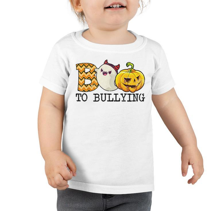 Boo Anti Bullying Funny Halloween Orange Unity Day Boy Girls  Toddler Tshirt